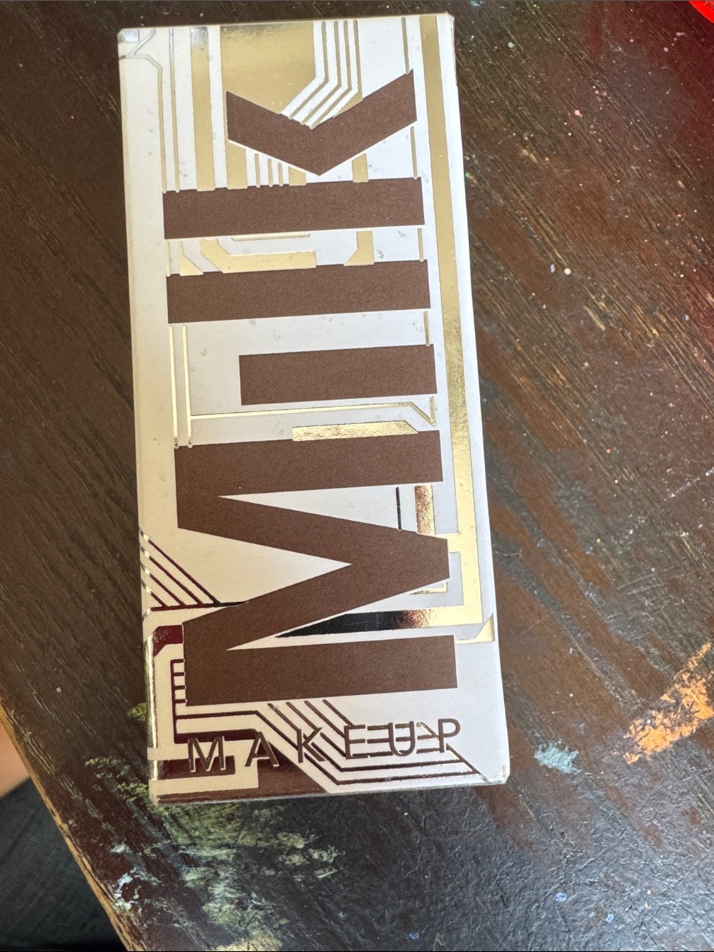 Milk Makeup White and Bronze Metallic Logo Palette Case